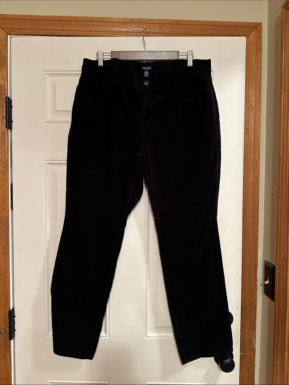 Chaps Women’s Black Corduroy Straight-Leg Pants